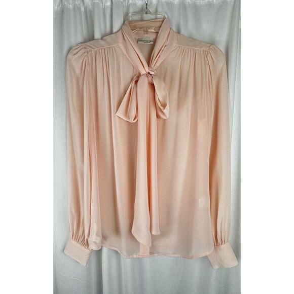 eva mendes Bow Blouse, Peach, Sz: XS, 57-29 - Picture 10 of 16